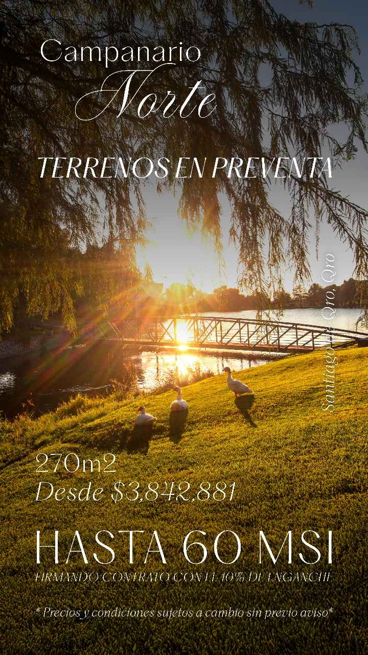 terreno en venta avenida de los santos lomas del campanario norte queretaro queretaro pzgh3Dt